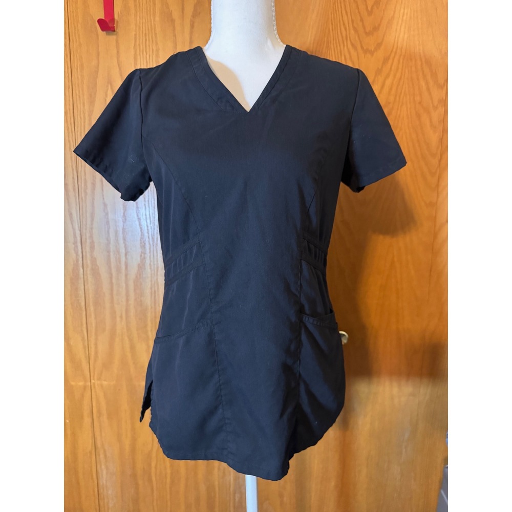 Greys Anatomy by Barco Scb Top Womens XS Black V-Neck Uniform 41101